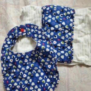 Custom Bib and Burp Cloth Set